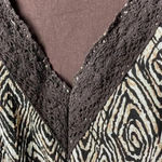 Dress Barn WOMENS SIZE 20W LONG FLOWY BROWN DESIGN WITH EYELET LACE INSET… Photo 4