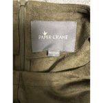 Paper Crane Anthropologie Dress Women Size Small Olive Faux Suede CQNc Photo 7