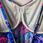 Just My Size JMS  WOMENS SWIM TOP SIZE 22W ROYAL BLUE FLORAL PRINT UNDERWIRE Photo 7