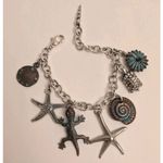 Source Unknown Gecko Starfish Turtle Sea Shell Adjustable Charm Bracelet Nautical Beach Coastal Photo 0