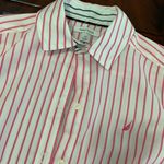 Nautica pink striped button down shirt Photo 1