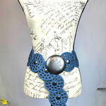 8 Other Reasons  Montana Stallion Belt Studded Blue Denim 43" Photo 0