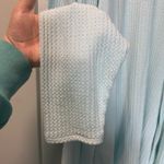 J. Jill Open Front Waffle Print Light Blue Pastel Cardigan‎ Lightweight Plus 3X Photo 2