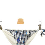 Poupette St. Barth Lucy Pom Trim Dotted Bikini Bottom Navy Blue Size XS Photo 2