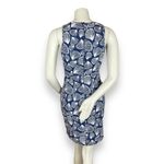 Handmade‎ Sheath Dress Blue Shell Print Sleeveless Unique V Photo 2