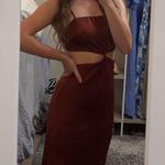 Beginning Boutique Cut Out Dress (Rust) Photo 0