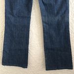 7 For All Mankind Bootcut Dark Denim Jeans 26 Hemmed Blue Gray Ivory Embroidered Photo 3