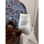 CHAPS Layered A-Line Long Skirt Paisley Floral Design Blue Pink Size Small Boho Photo 5