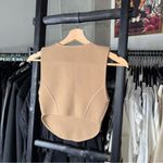 Babaton  Aritzia Sculpt Knit Cropped Tank Top Camel Brown XS Photo 3