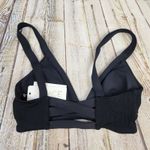 l*space L* Vera Bikini Top in Black Ribbed Size XS NWT Photo 3