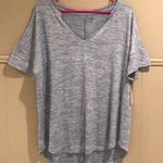 a.n.a  Dusty Blue Short Sleeve Sweater Top Photo 0