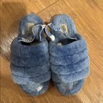 UGG  Fluff Yeah Blue Fuzzy Slipper Slides Size 8 Photo 1