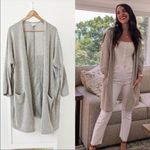 DONNI. Ribbed Sweater Coat, One Size Fits All Gray Size L Photo 3