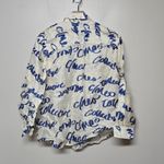 C/MEO COLLECTIVE  Slow Burn Long Sleeve Short Logo Print Cream Oversized XXS Photo 9