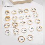 ⚠️ Clearance Set of 22 rings heart, faix and pearl deco rings in gold tone Photo 2