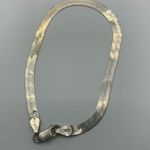 Sterling Silver Diamond Pattern Herringbone Chain Link Bracelet 7.5” Photo 1