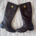 LRL Womens Maribel Brown Leather LRL Gold Monogram Riding Boots Equestrian Photo 0