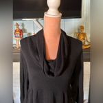 Magaschoni  Cowl Neck Longsleeve Black Dress Medium Photo 5