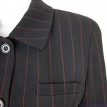 Juliana collezione vintage 100% wool pinstripes button down coat, 6 Black Photo 7