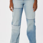 Hollister  curvy ultra high rise dad patch jeans Photo 0