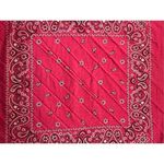 Hot Pink Paisley Print Cotton Bandana Pocket Square Hankie Kerchief His/Her Photo 3