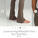 Lululemon  Align Strappy Tank & Ribbed Mini Flare Short Leggings Set Nomad NWOT Photo 12