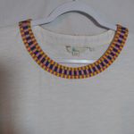 Boden Sena White Jersey Dress Embroidered Trim Casual Vacation Size 8R Photo 2