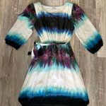 XS Clifton colorful midi dress with gradient​ 3/4 sleeve length transparent slv Blue Photo 5