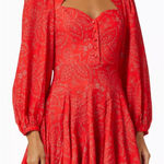 RHODE Torri Mini Dress in Autumn Fern Bramble Berry‎ Red Size XS Photo 0