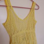Vanity Size Small S Sheer Bright Yellow Swimsuit Cover Up Top Colorful Summer Photo 1