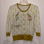 Vintage Bird and Flower Cardigan Sweater Size M Photo 1