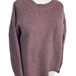 Pink republic  Knit Sweater Fuzzy Pullover Pocket Front Casual Mauve L Photo 0