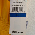 1. State NWT  Jersey Knit Smocked Hem Tank in Sunflower Yellow Photo 6