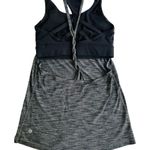 Lululemon Twist & Toil Tank Size 4 Heathered Black Grey 2-in-1 Bra Tank Photo 4