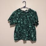 Hill House  Home Kit Top in Emerald Green Botanical Size Medium Photo 1