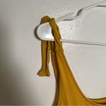 Wild Fable  Tie-Strap Babydoll Textured Knit Dress Mustard Yellow Photo 5