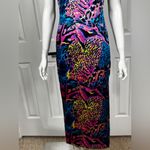 WNTRMSE Sexy Multicolor Animal Print Maxi Dress Size 2 Pink Photo 4