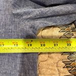 ZARA  Chambray cotton/Linen Blend Tie Sleeve
Button Top Size XS Photo 6