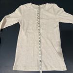 Aerie  Women's Heart eyes ribbed waffle henley long sleeve shirt beige small Photo 4