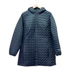 Eddie Bauer Cityscape Down Parka 650 Fill Hooded Quilted Jacket Navy Size Large Photo 2
