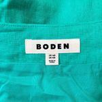 NWOT Boden Linen Aquamarine Green Ruffles Dress Size 10 Knee Length Photo 10