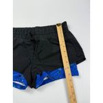 Zella ‎ Running Shorts Athletic Layered Black Blue Geometric Size S Photo 2