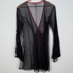 Victoria's Secret  Vintage Y2K Black Sheer Mesh Robe Romantic Goth Size M/L Photo 2