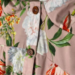 Pretty Little Thing NEW  Beige Floral Print Criss Cross Button Bodycon Dress Size 2 Photo 6