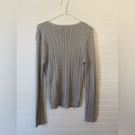 Ralph Lauren Lauren Metallic Sliver Cable Knit Sweater Photo 3