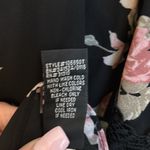 Iz Byer  Black Floral Off-Shoulder Top w/ Crochet Trim -Adj Straps – NWT Large Photo 6