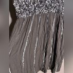 Free People  Girl Glitter Mini Slip Embellished Black Dress Medium Photo 10