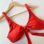 PilyQ  PQ Swim Drew Knot Bikini Top Swimwear Size Large NEW Retail $80 TOP ONLY Photo 0