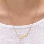 18k Gold Plated Fashion Stainless Steel Mama Pendant Necklace Photo 2