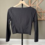 CALIA Women's Rib Boat Neck Long Sleeve Shirt Black Medium Photo 4